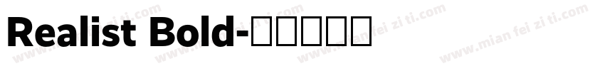 Realist Bold字体转换